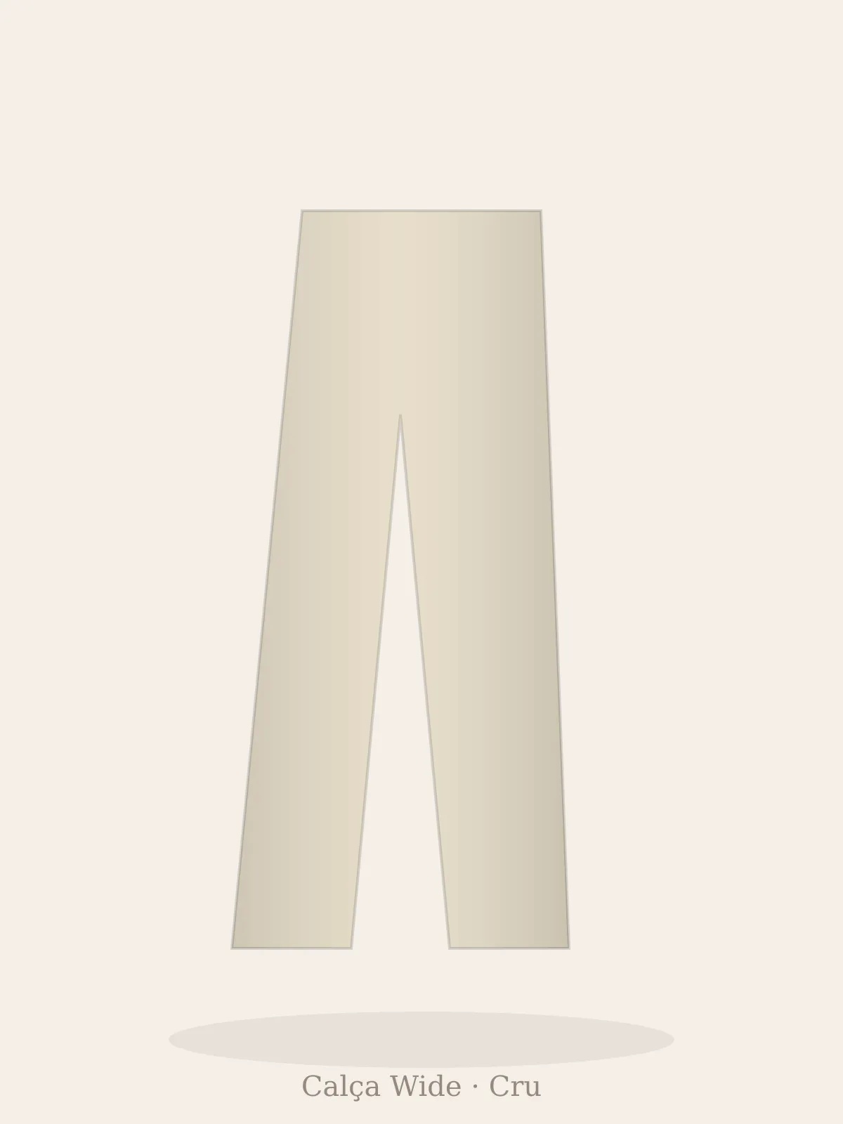 Calça Wide Leg de Linho Clara Cru — vista 1
